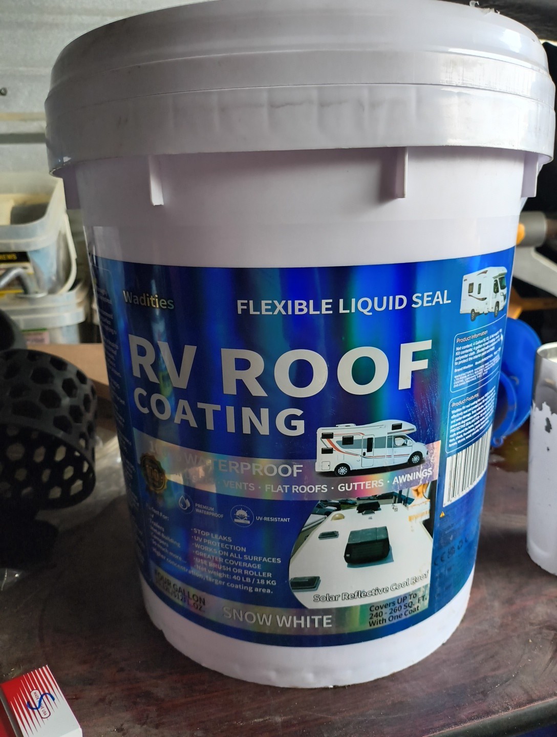 RV Roof Coating White, Waterproof Solar Reflective Sealant, Flexible RV Roof …