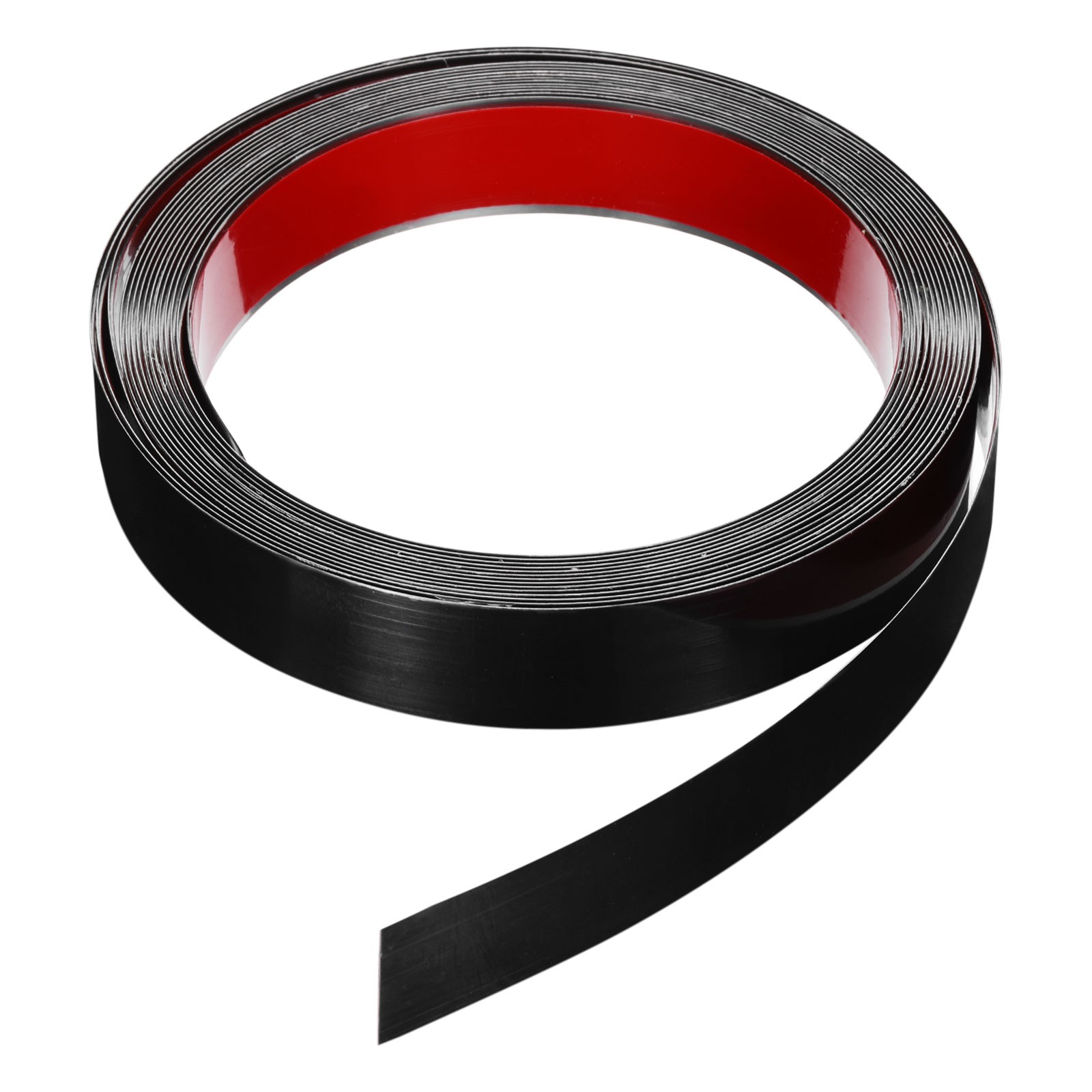 1″ x 20ft Peel and Stick Metal Molding Wall Trim Strip Mirror Like Black