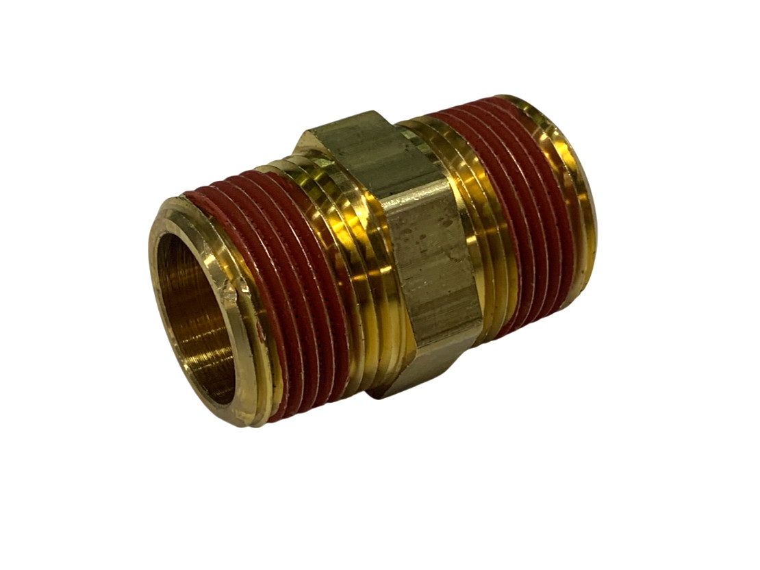 1″ High-Pressure Brass Pipe Fitting NPT Male Straight Connector Sealant 1000 PSI