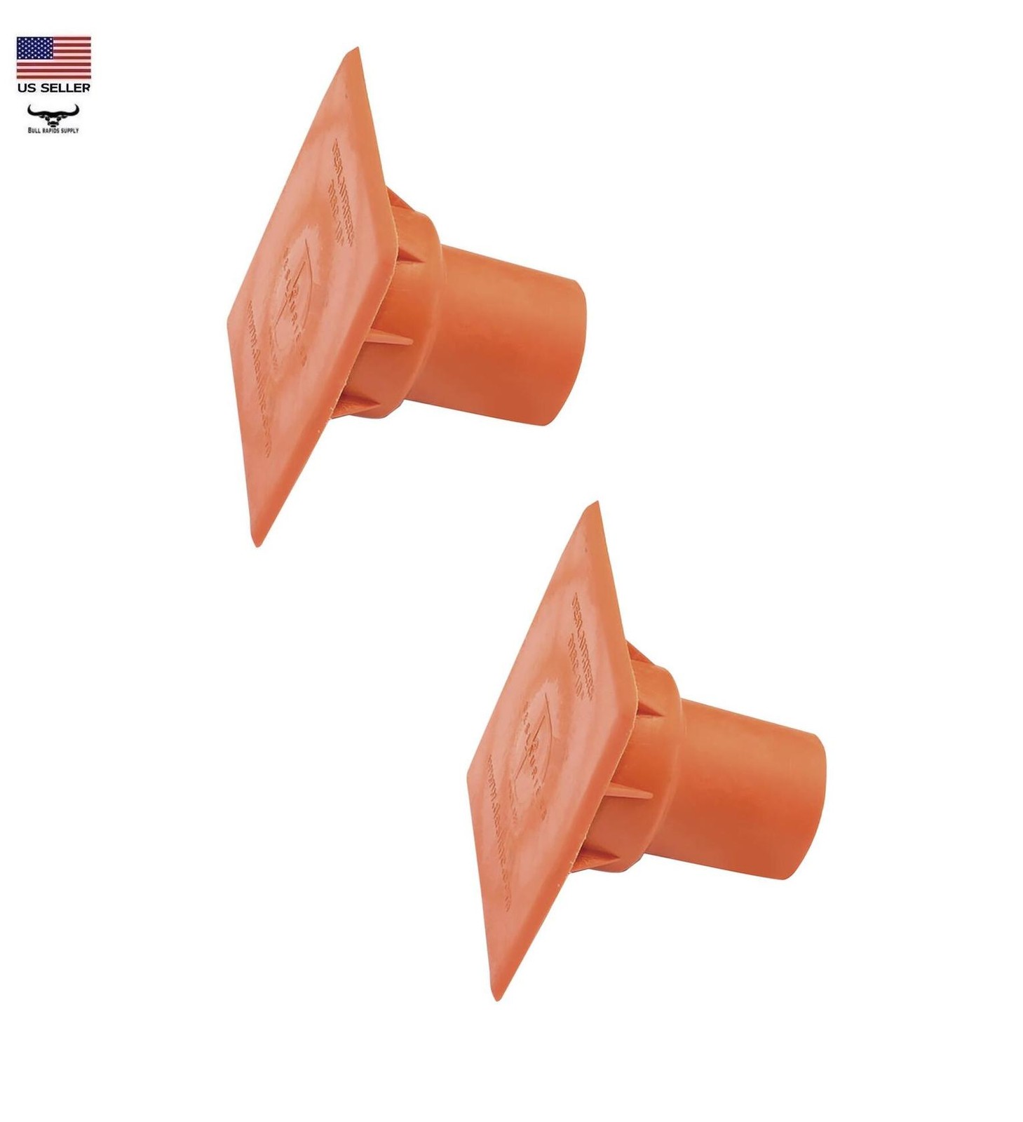2 pack ProWorx #3 to #7 Rebar Safety Cap OSHA Approved, Orange, Reusable