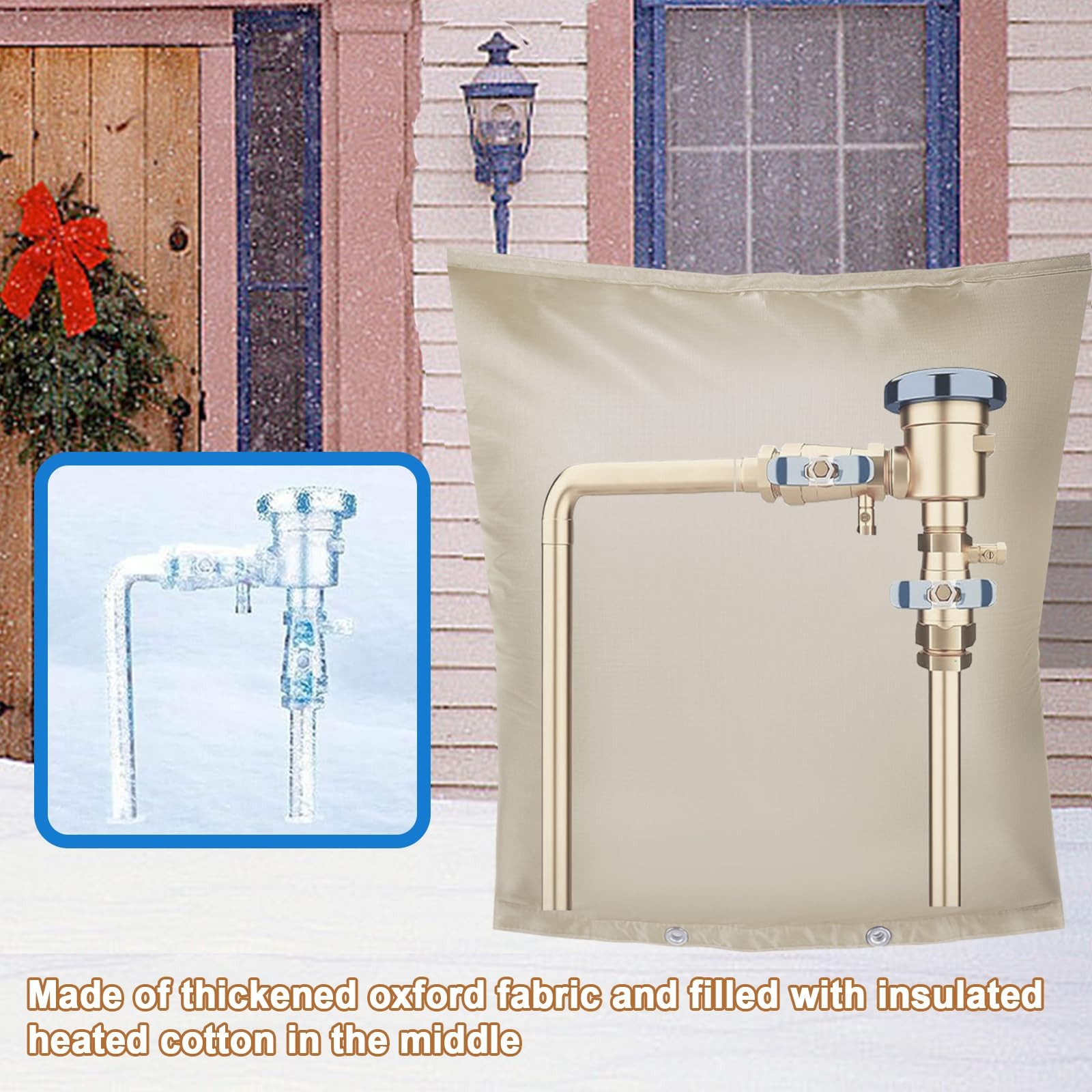 MY RUSTIC Backflow Preventer Insulation Cover 24W*24H for Winter Freeze