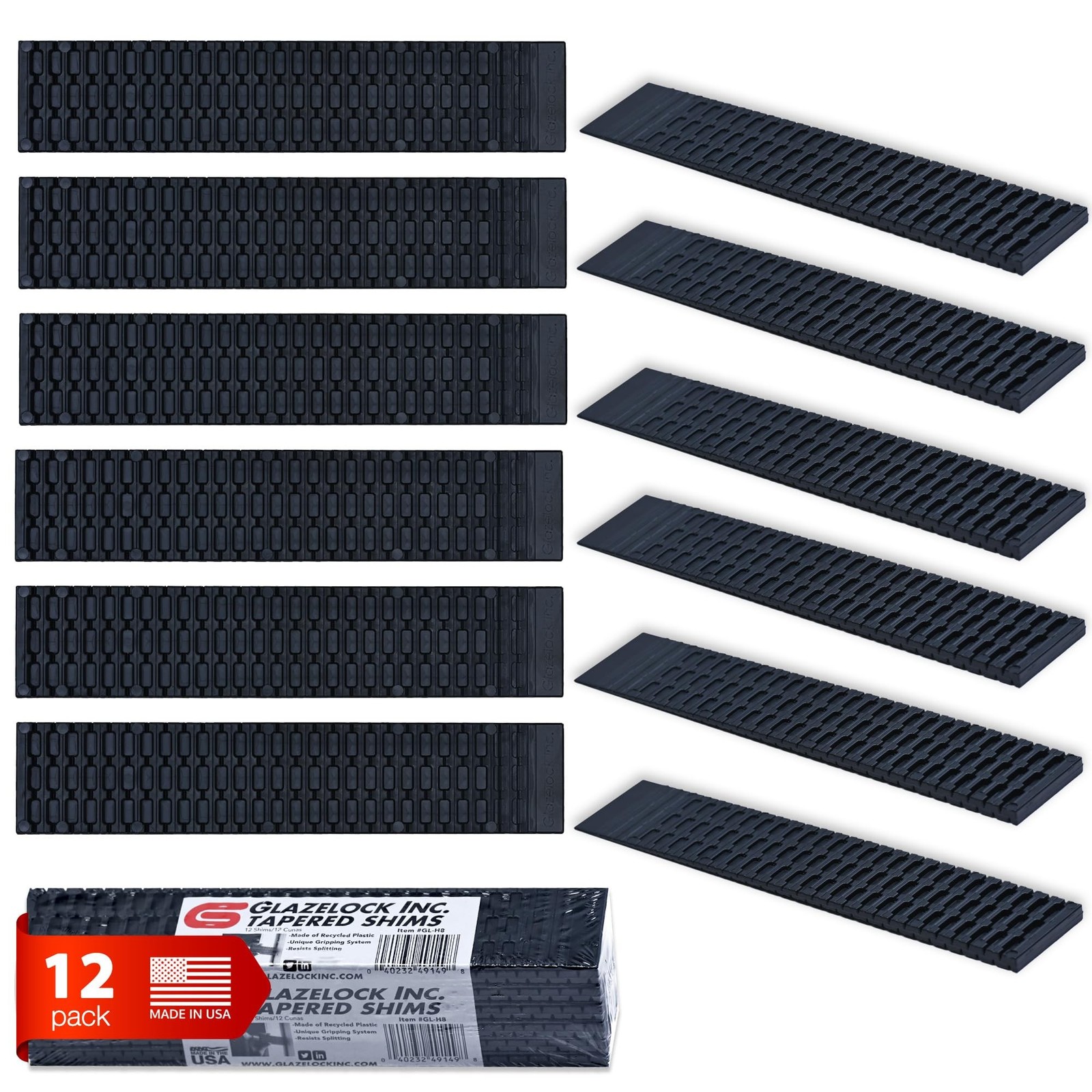 Prescored Plastic Shims for Leveling (12 Pack) 7-3/8-Inch Length – Profession…