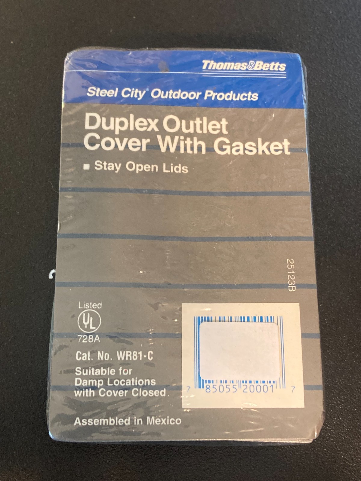 THOMAS & BETTS STEEL CITY OUTDOOR EXTERIOR DUPLEX OUTLET COVER WR81-C