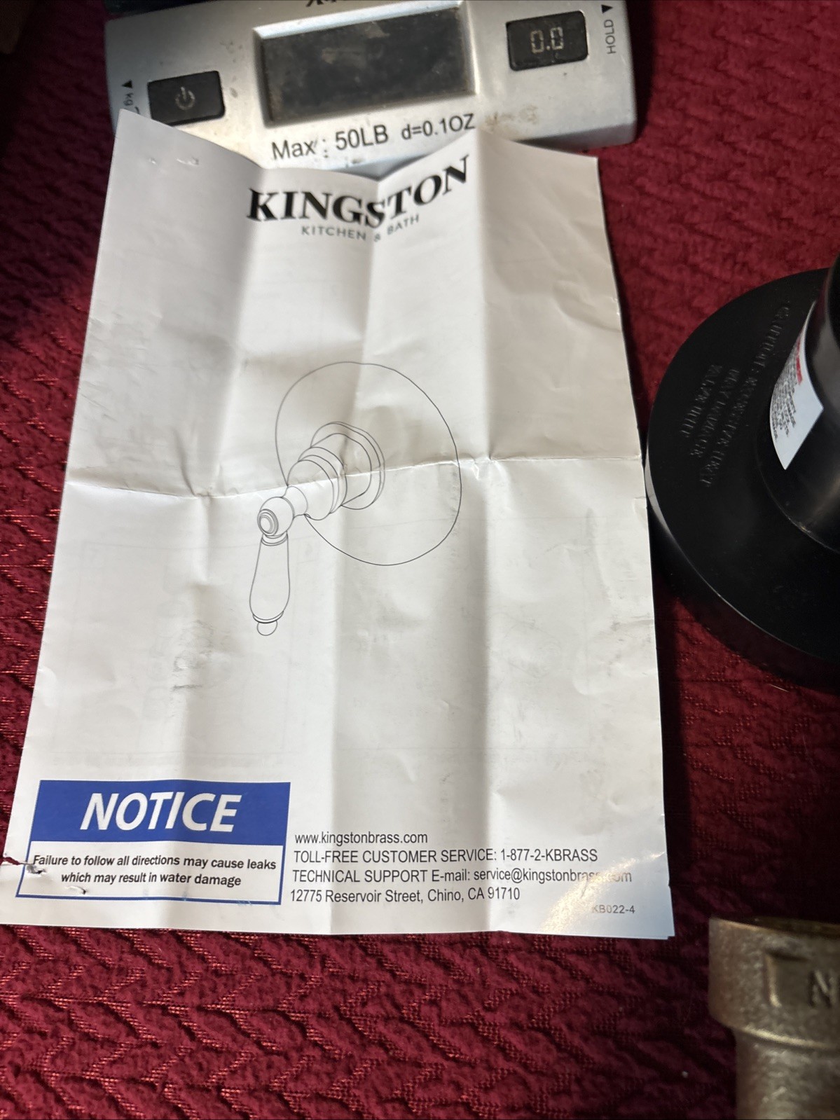 Kingston Brass KB3005BX Vintage Volume Control with BX Handle, 5-1/2-Inch, Oil
