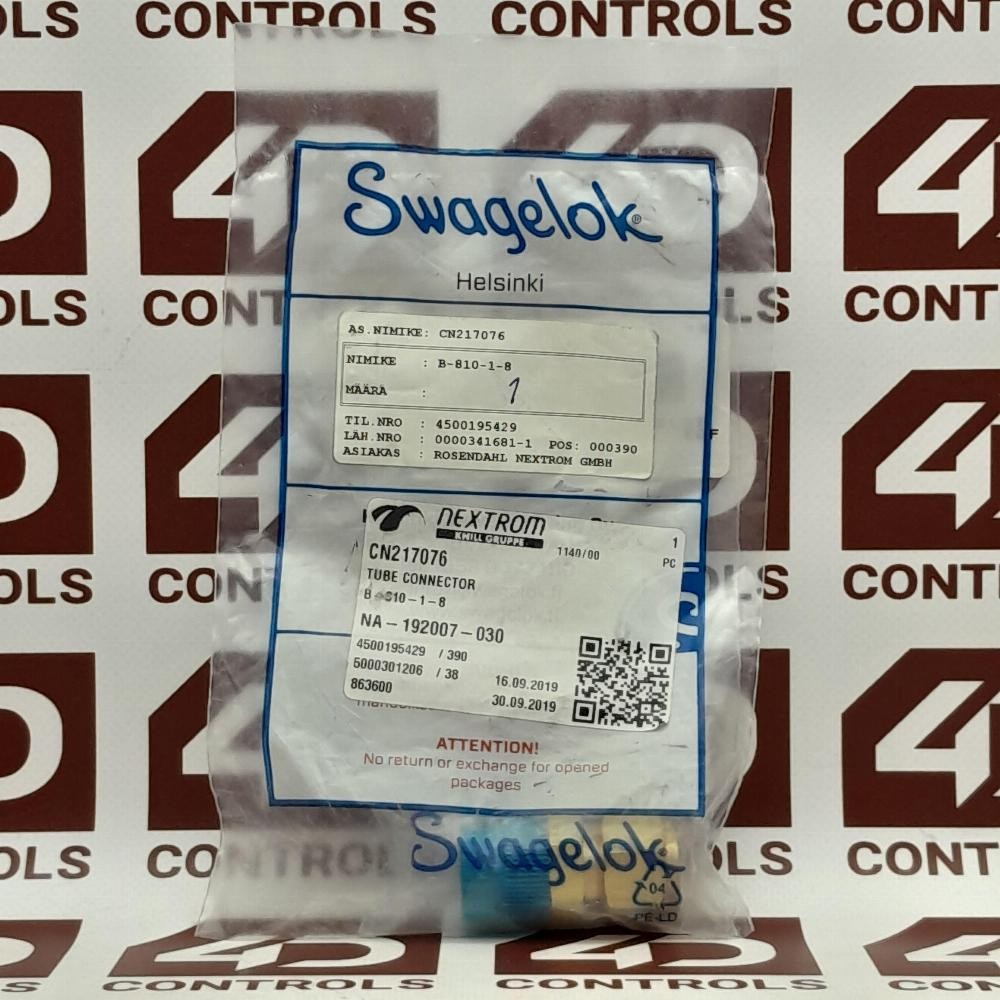 B-810-1-8 | Swagelok | Brass Tube Fitting, Male Connector, Sealed