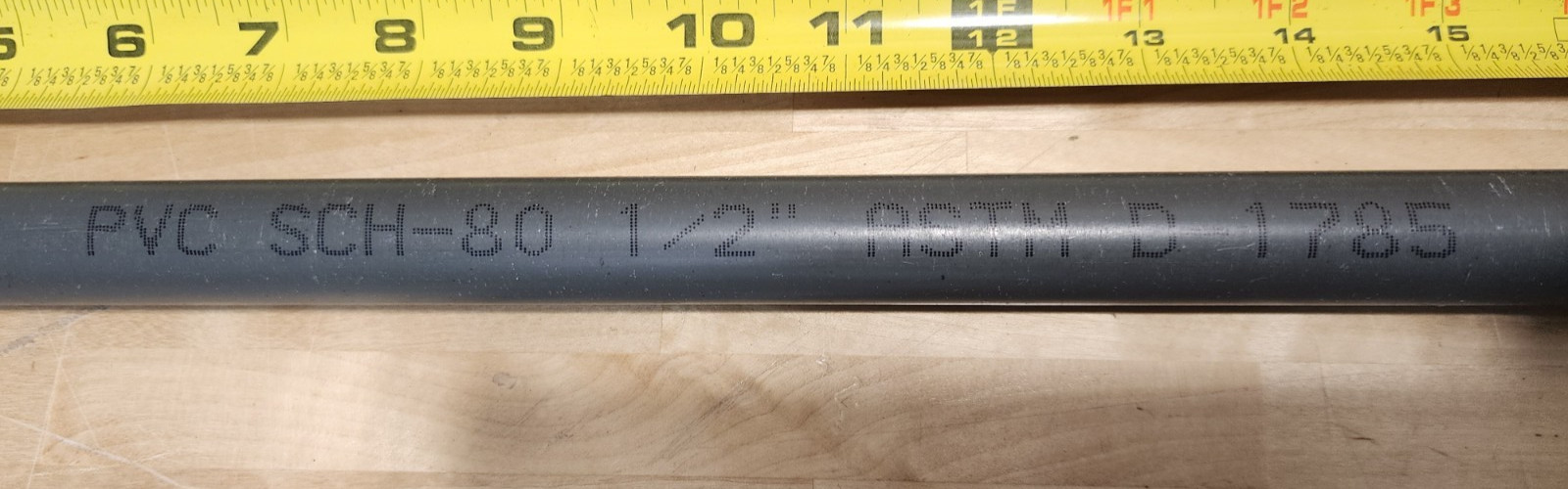 1/2 In. x 36 In. Schedule 80 PVC Nipple Threaded (Qty 10)