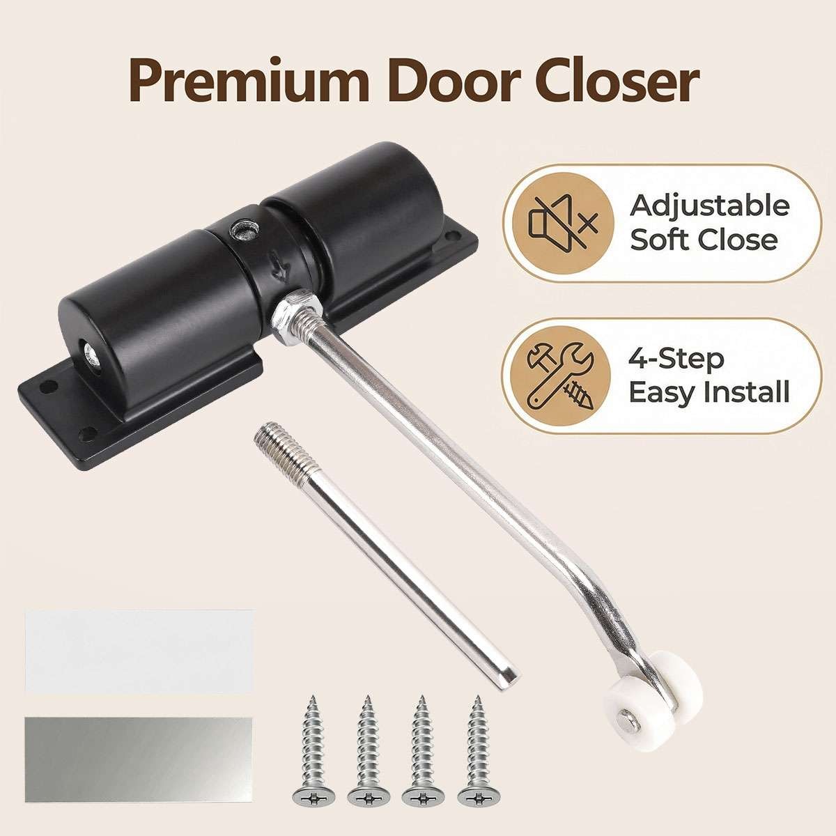 Automatic Door Closer Safety Spring Door CloserDoor Closer for Door Self 2Colors