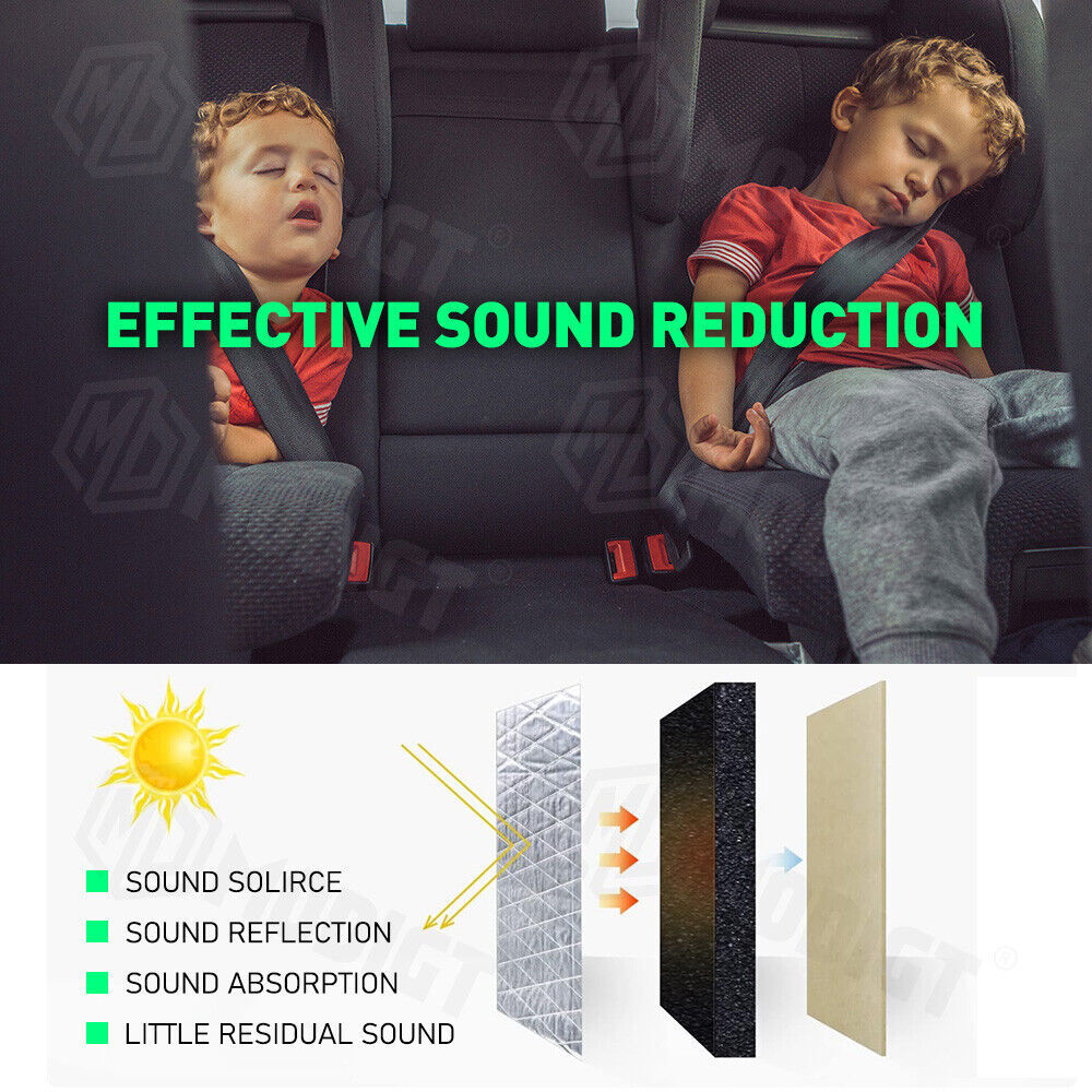 315″x17″ Automotive Sound Deadening Insulation Heat Barrier Noise Proof Deadener