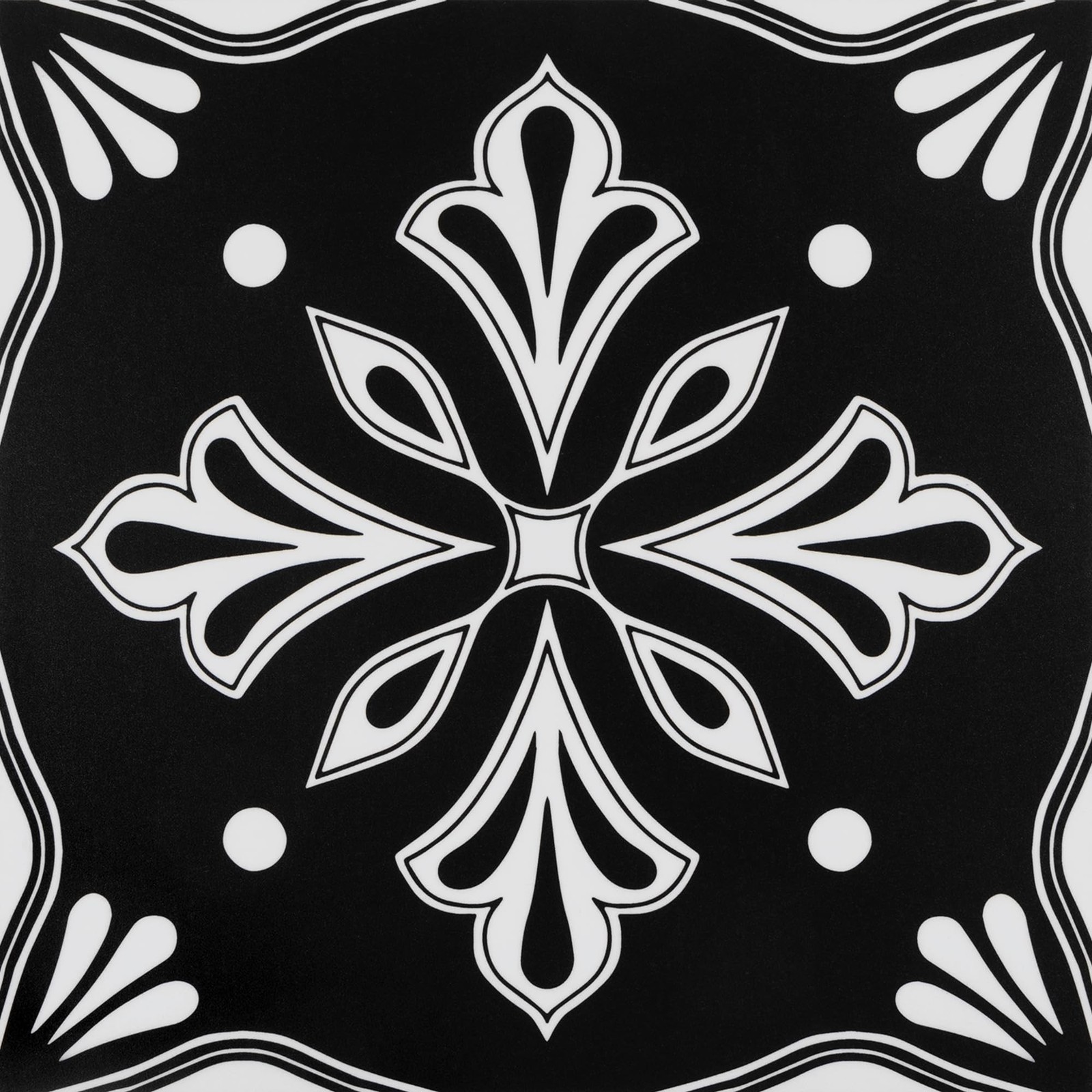 Dureidos Peel and Stick Floor Tiles: Black and White Waterproof Vinyl Floorin…