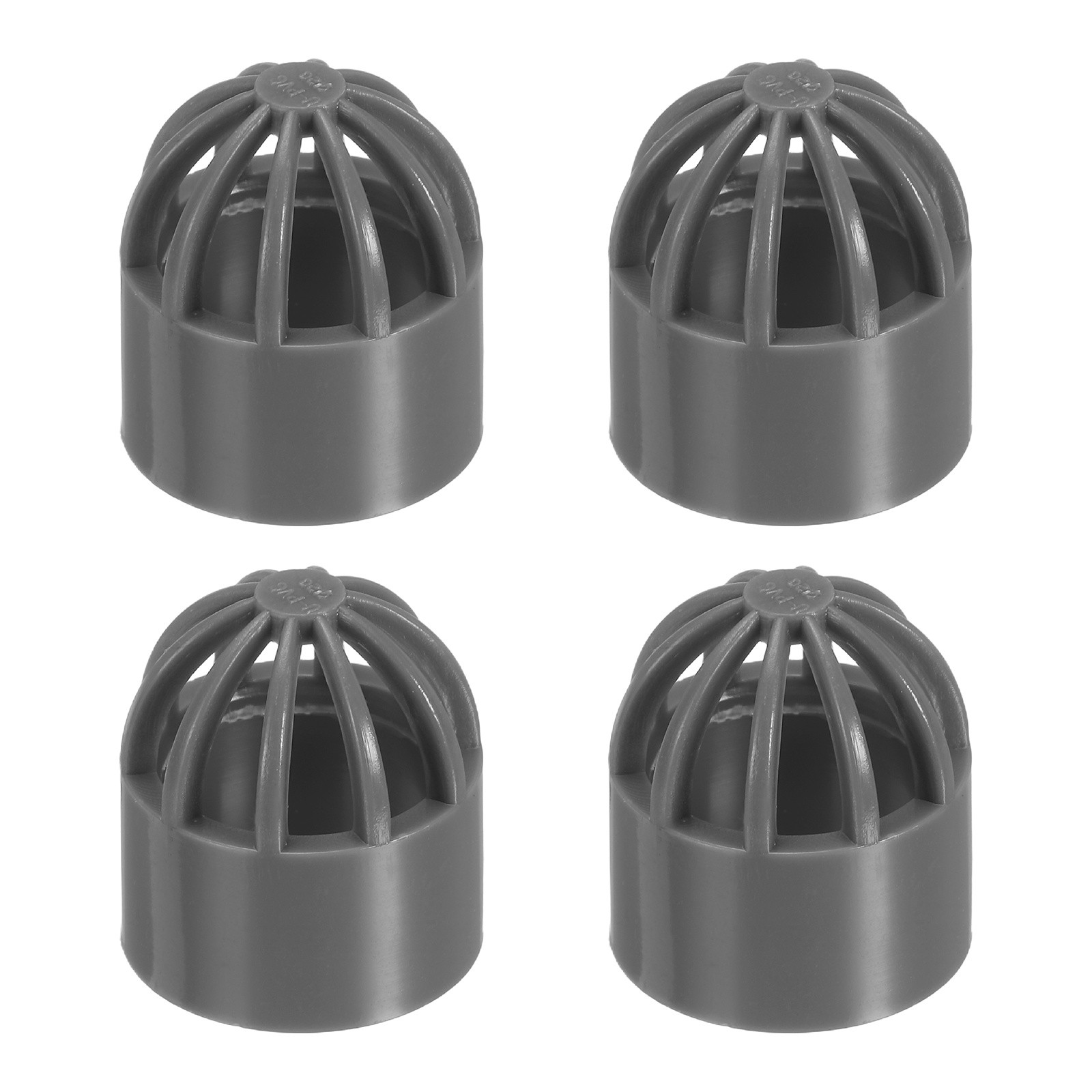 4Pcs 0.8 Inch (20mm) Fish Cover Permeable Cap Aquarium Guard Gray