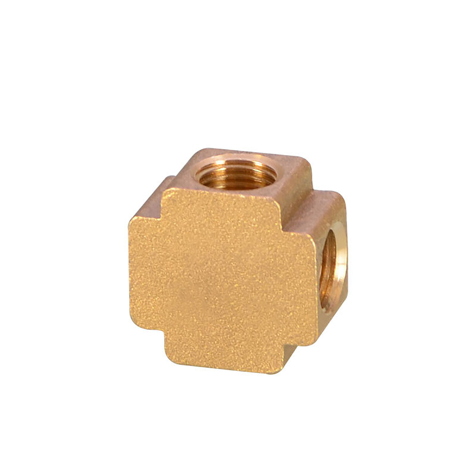 1/8″1/4″3/8″BSP Square Brass Pipe Fittings Female Thread Tee Cross Screw Fitting