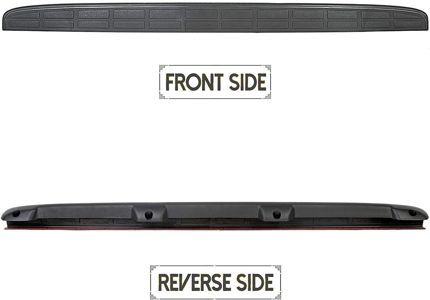 Tailgate Spoiler ABS Black Silver Textured GMC Chevy LUCK000291 15046605 RXY0511