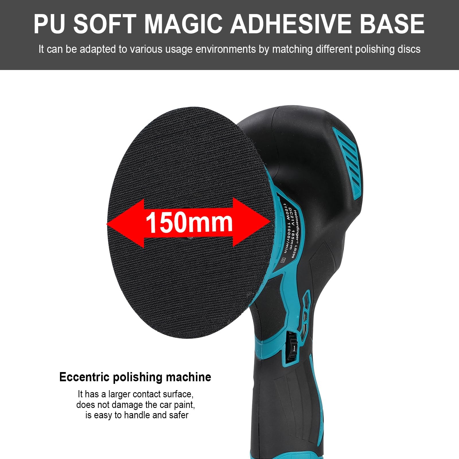 Cordless Car Polisher Kit Compatible with Makita 18V Battery 6 Inch Orbital B…