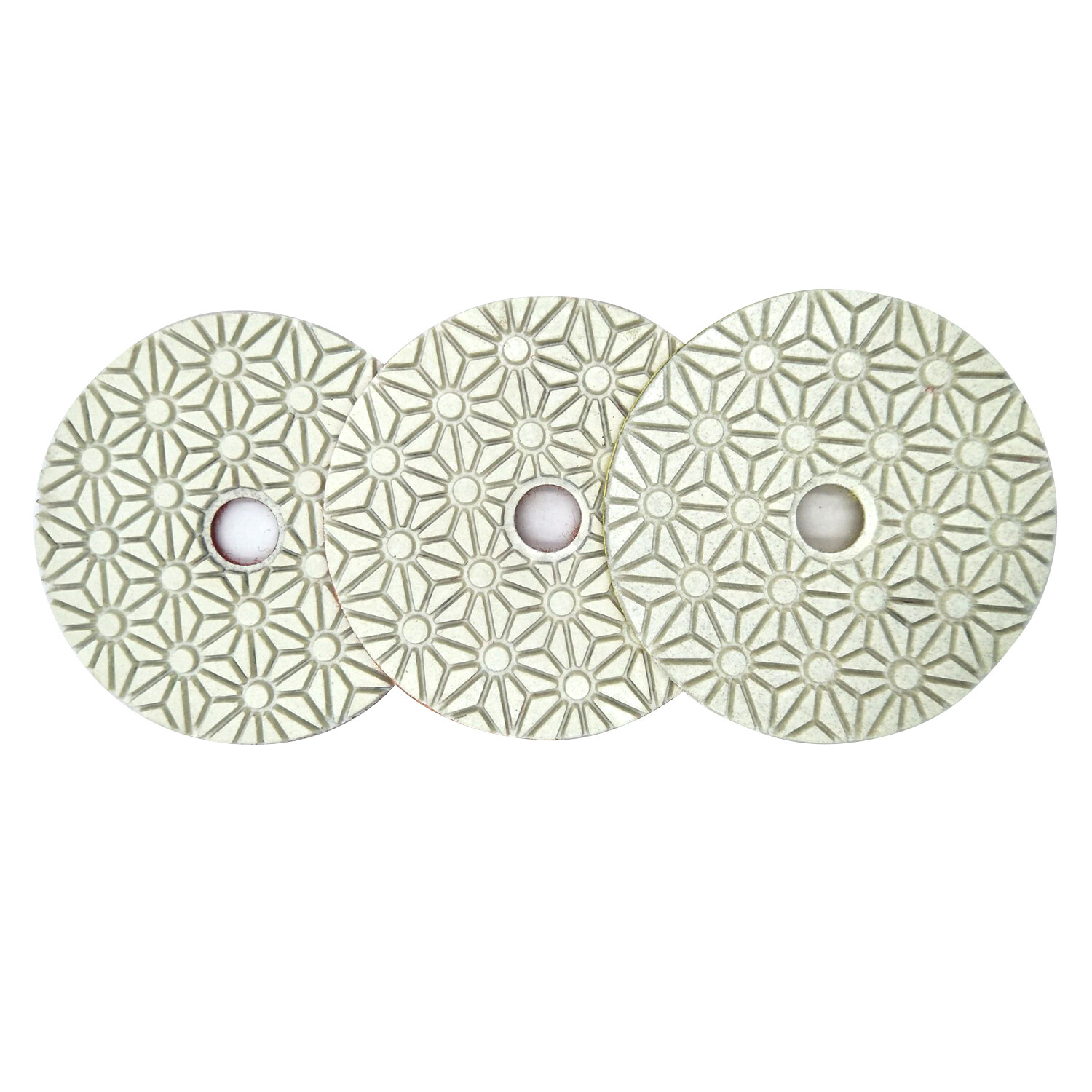 3pcs Dry Diamond Polishing Pads 4 Inch Set Kit Marble Concrete Granite L0Q6