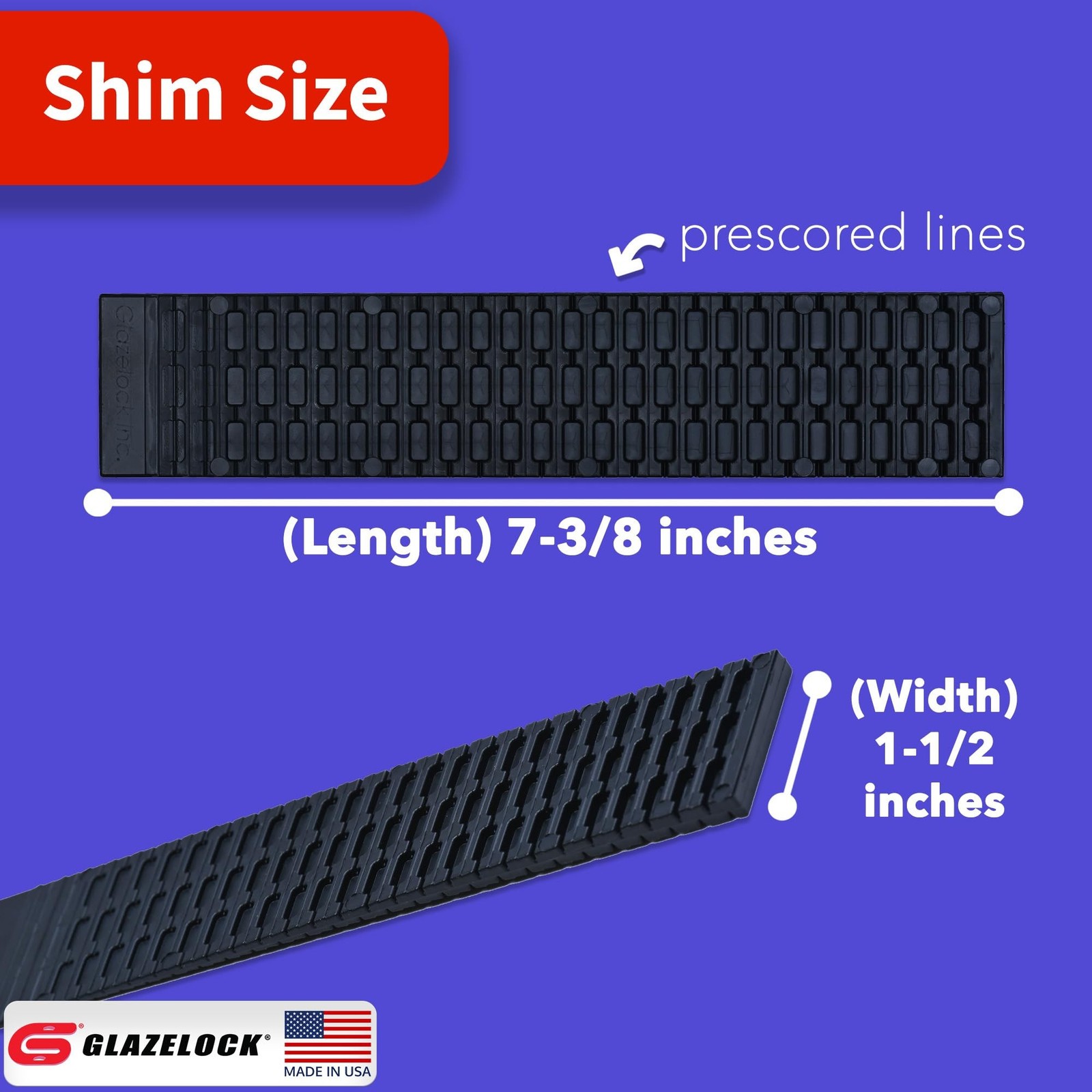 Prescored Plastic Shims for Leveling (12 Pack) 7-3/8-Inch Length – Profession…