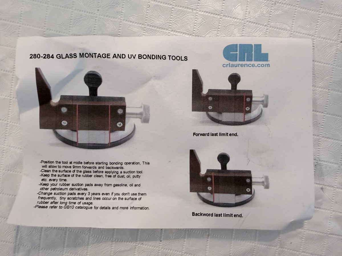 CRL 280-284 Glass Montage and UV Bonding Tool