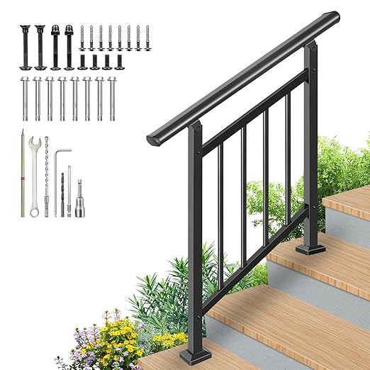 Upgrade 2 in 1 3 Step Stair&Horizontal Handrails