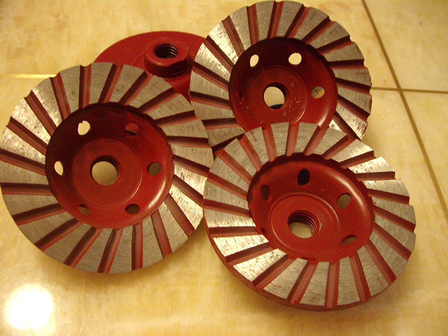 4.5″ Spiral Turbo Concrete Grinding Cup Wheel 4 Piece diamond stone sanding disc