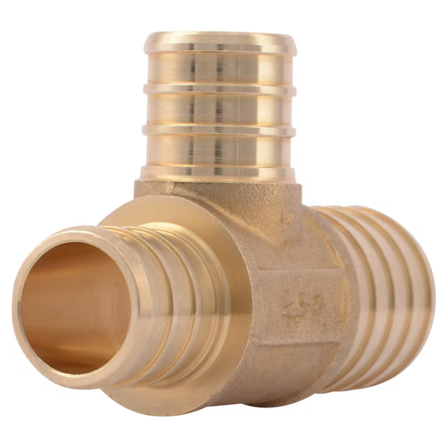 Sharkbite 1″ x 3/4″ x 3/4″ Crimp Reducing Tee in Brass – UC414LF
