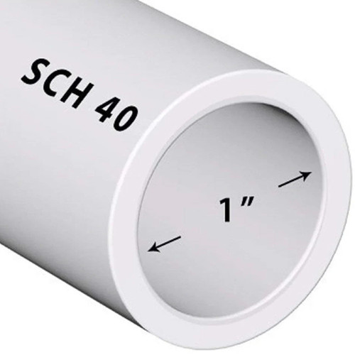 Ventral PVC Pipe Sch40 1 Inch Diameter (1.0) White 7 Foot Length