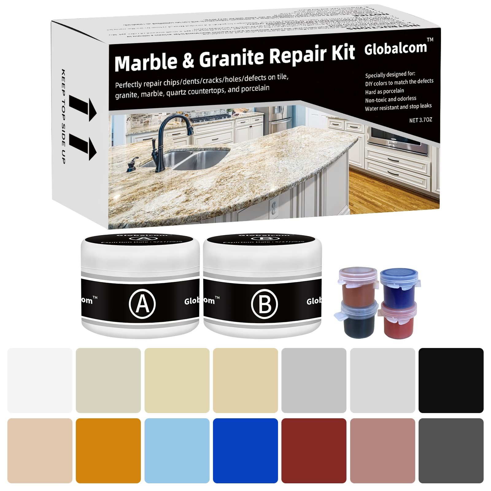 Marble and Granite Repair kit Porcelain Marble Stone and Quartz Countertops R…