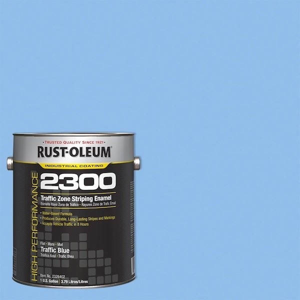 Rust-Oleum 2326402 Traffic Zone Striping Paint, 1 Gal., Blue, Water -Based
