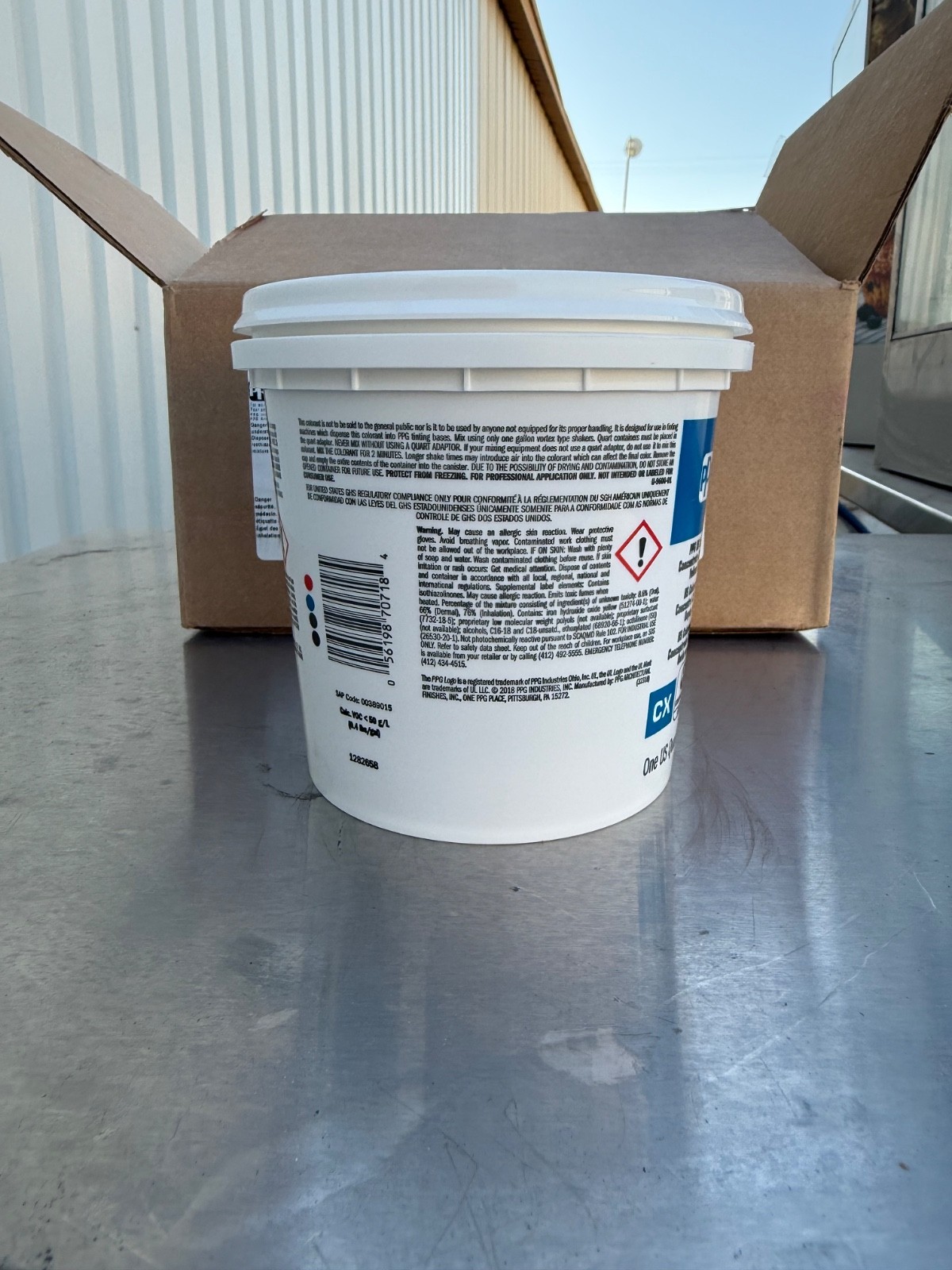 Lot of 4 One Quart PPG 96-3000 HS Colorant Concentrate CX Yellow Oxide