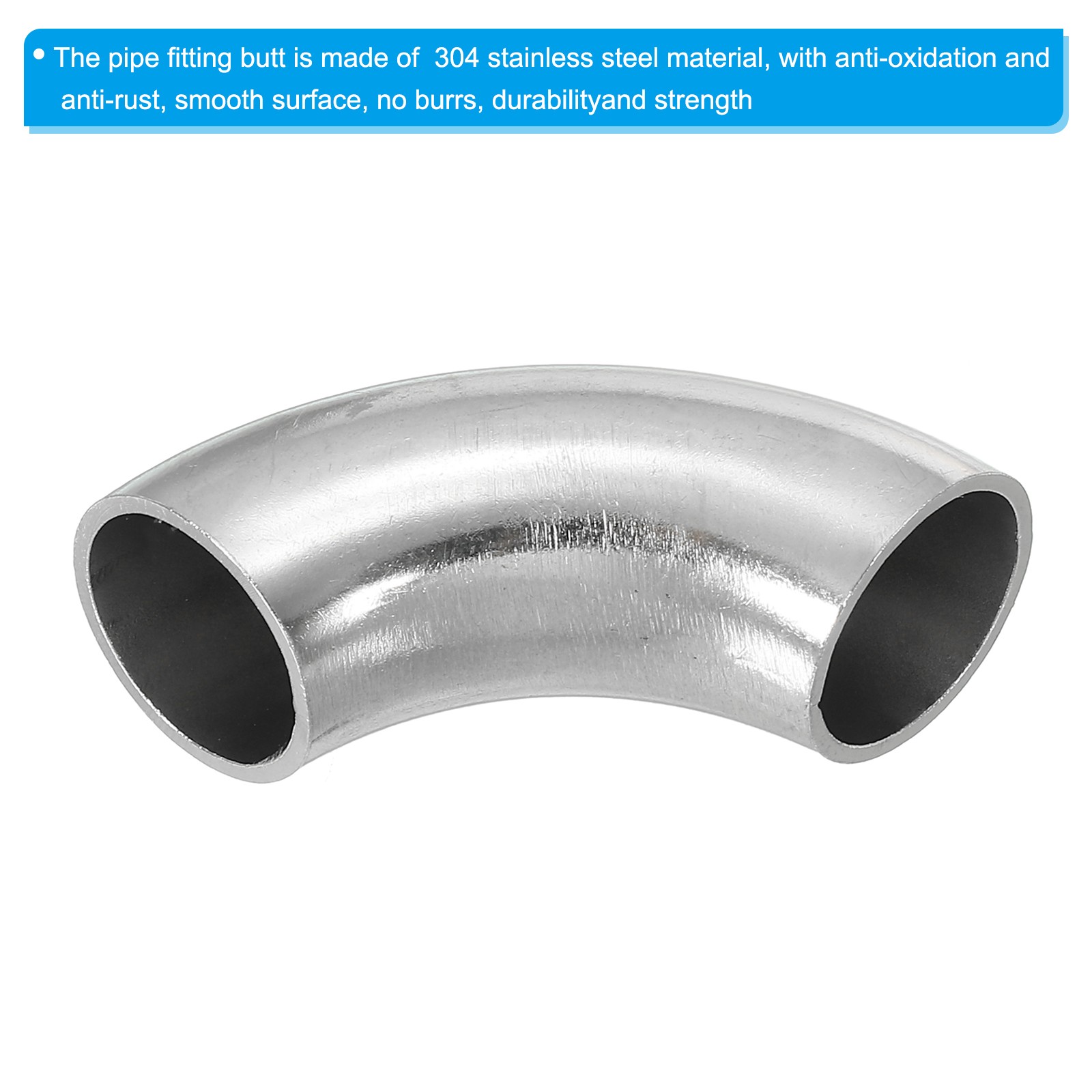 3 Pcs 3/4 Inch OD 304 Stainless Steel Butt 90 Degree Elbow Pipe Fitting