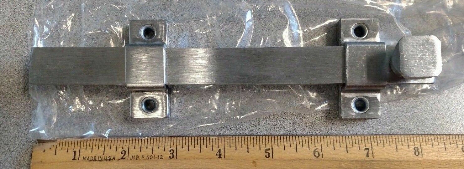 HAGER 275D 8″ SURFACE BOLT US26D EQUAL TO ROCKWOOD 580 & IVES 453F26D