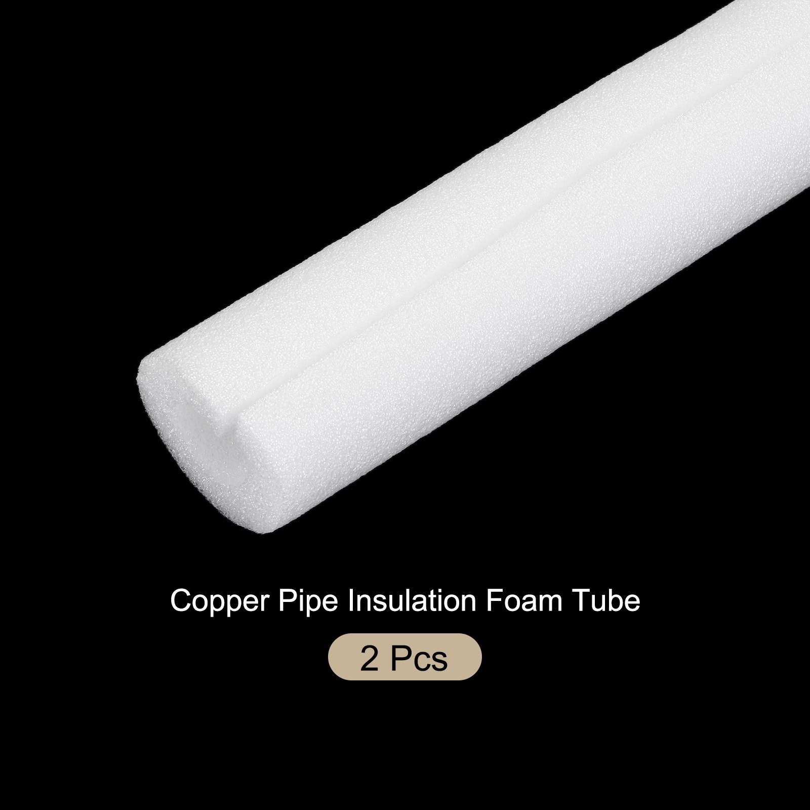 2pcs Pipe Insulation Foam Tube 3/4″ ID x 1-9/16″ OD 3ft Heat Preservation White