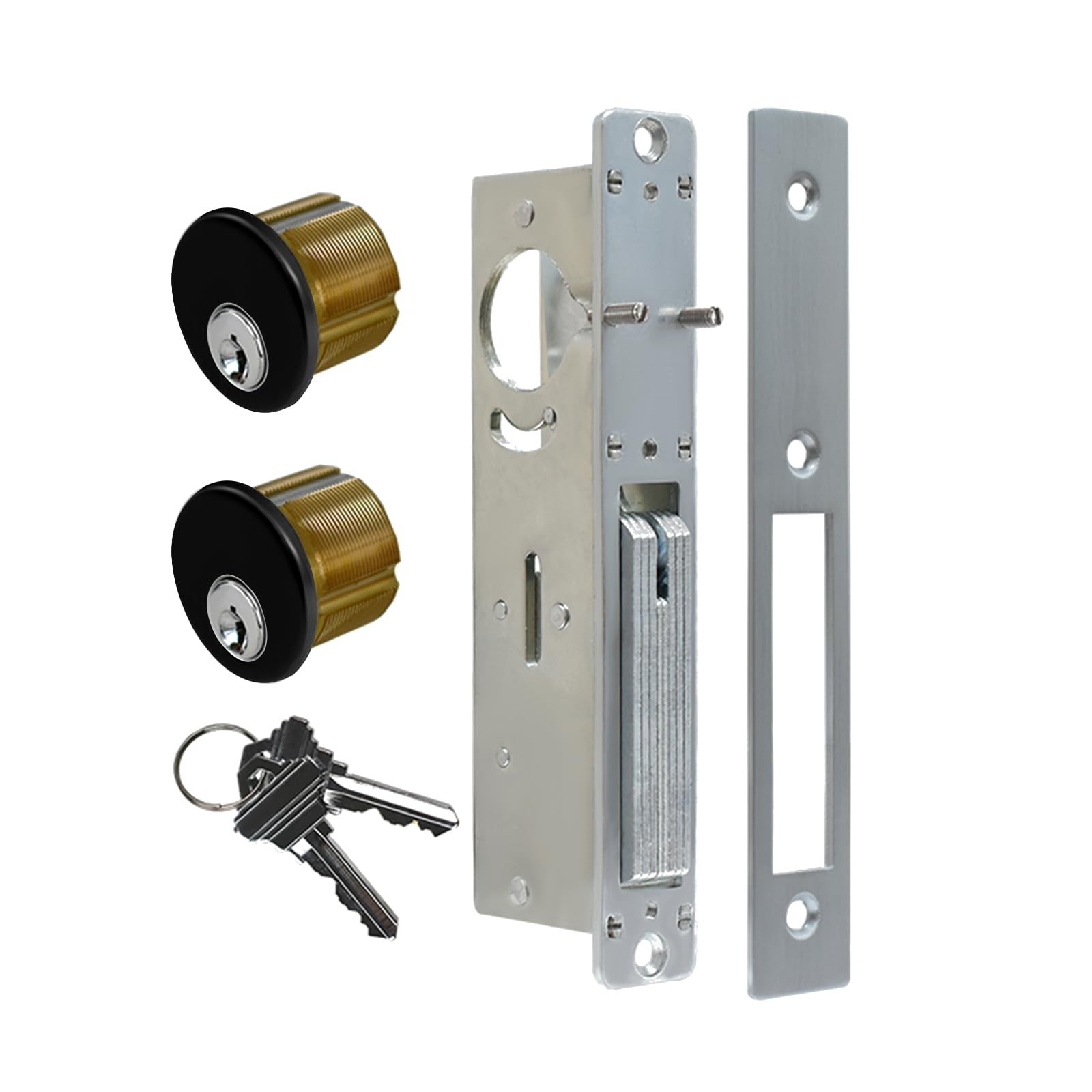 Storefront Door Lock Swing Deadbolt Solid Brass Cylinder Double Keyed Cylinde…