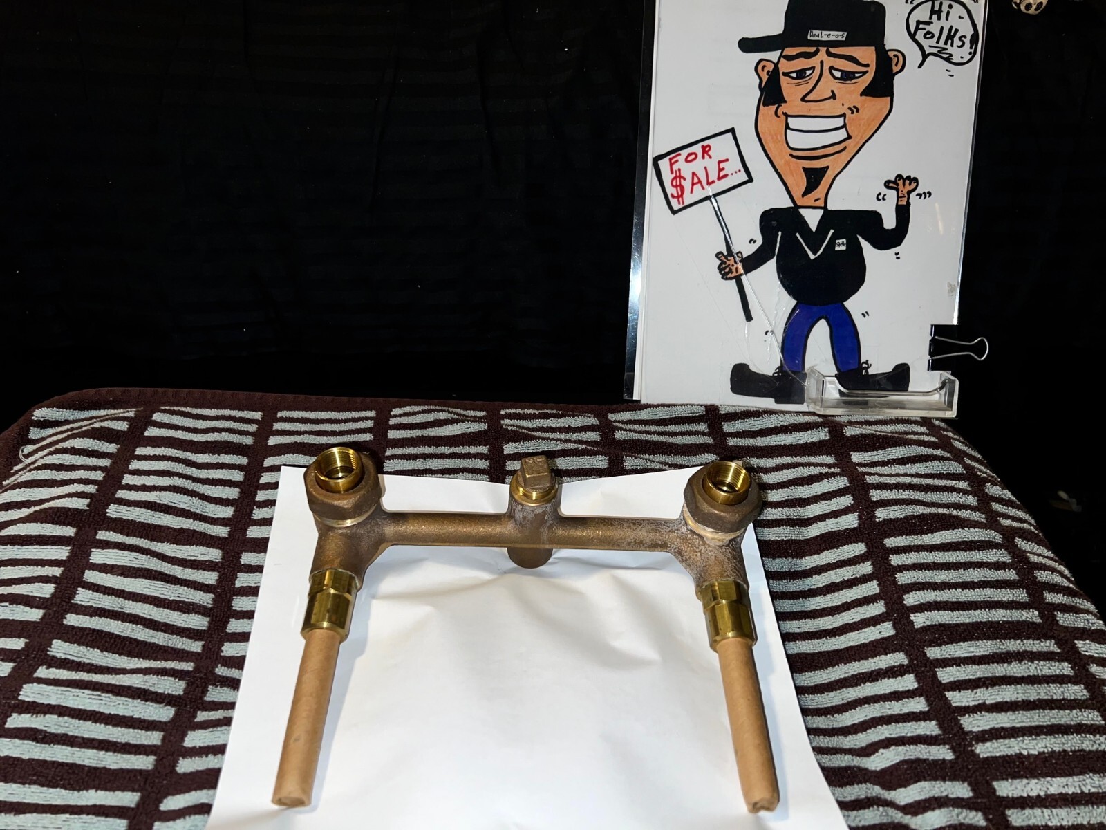 CENTRAL BRASS Two Handle Laundry? BATH ? FAUCET MADE USA OVER STOCK BEV HILLS💦