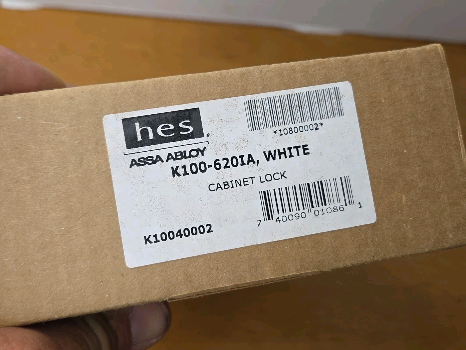 HES ASSA ABLOY K100-620IA WHITE CABINET LOCK