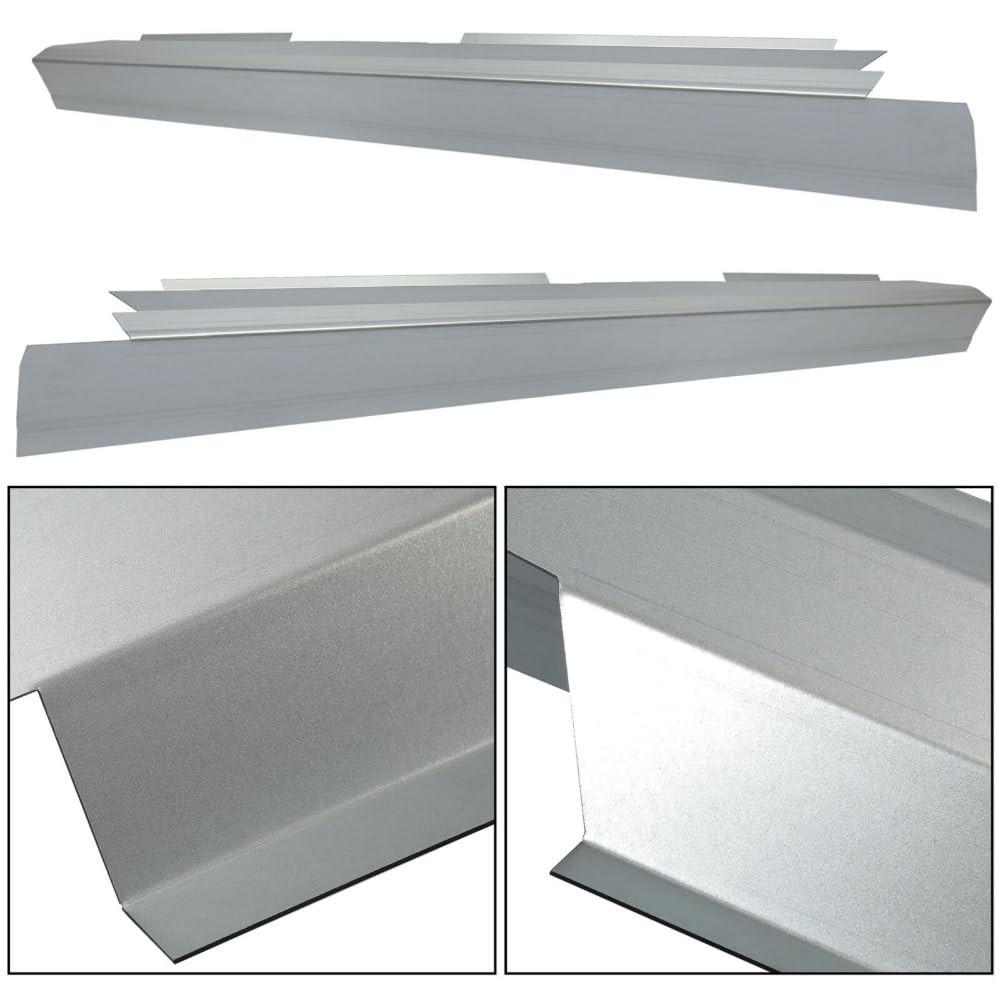Fits Rocker Panels-1 Pair-Left & Right Sides (Silver, Steel)