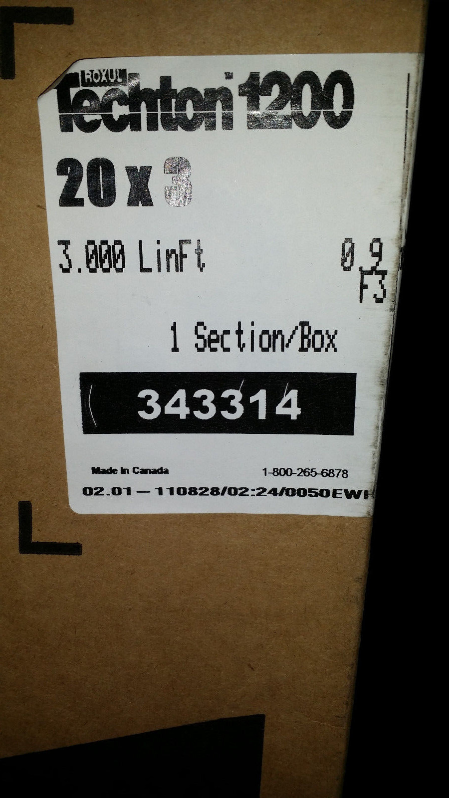 Roxul Techton 1200 Pipe Insulation 20″x3″ 3 Linear ft