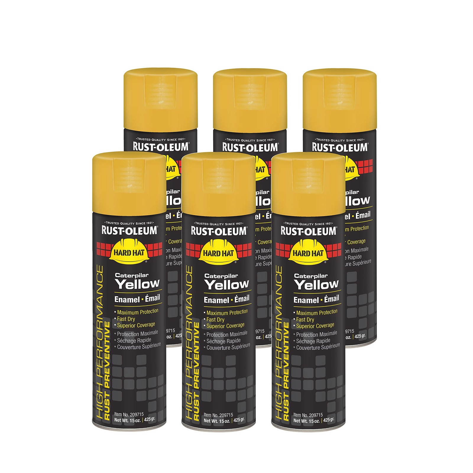 Rust-Oleum 209715 V2100 System Farm 1 Count (Pack of 6), Caterpillar Yellow