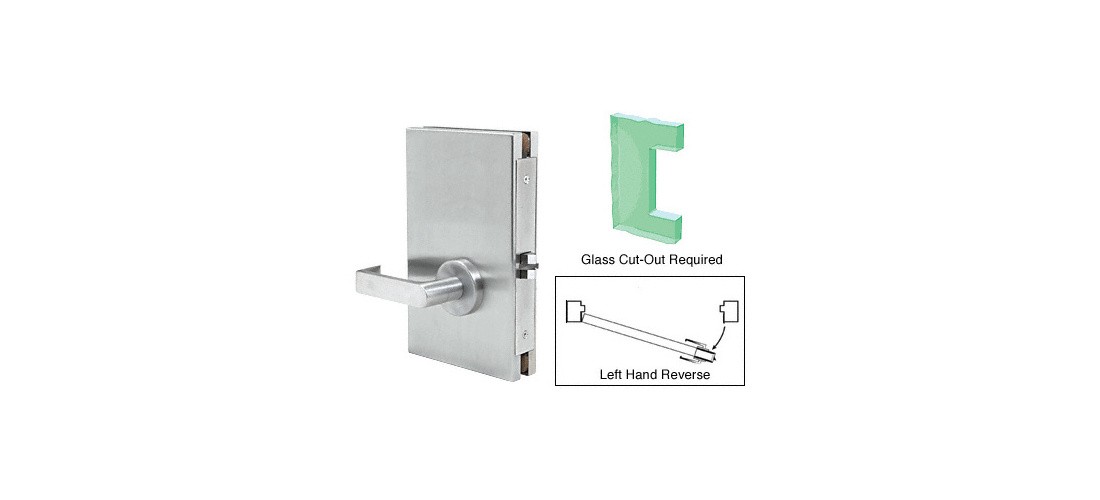 Satin Anodized 6″ x 10″ LHR Center Lock With Deadlatch in Passage Lock Function