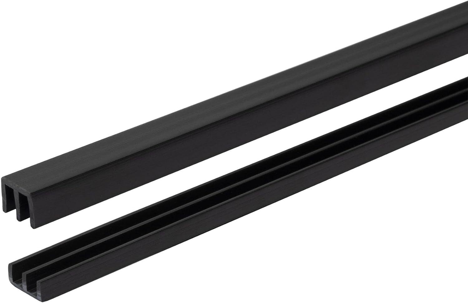 Juego De Rieles De Plastico Negro De 4 Pies Para Puertas Deslizantes De 1 8 P…
