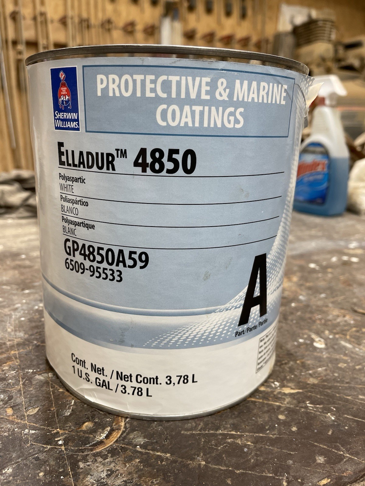 Sherwin Williams Elladur 4850 Polyaspartic Concrete Floor Finish / Part A/ Gal.