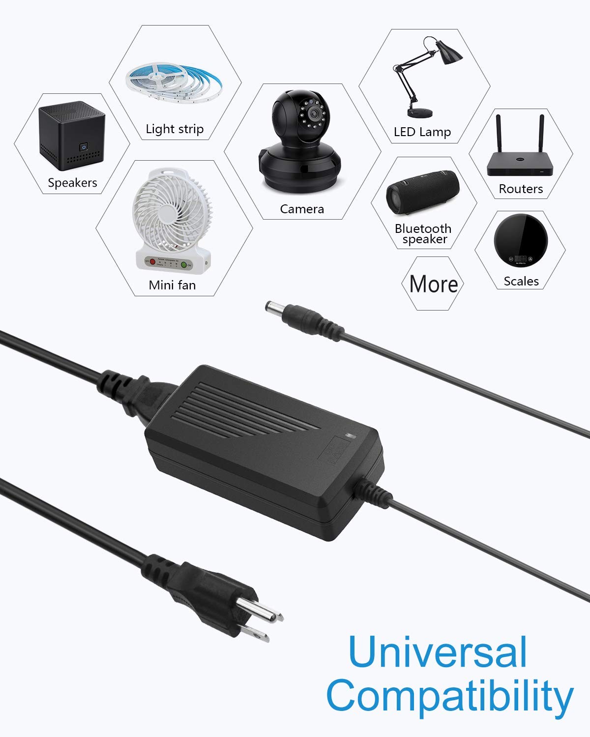 ALITOVE DC 12V 5A Power Supply Adapter Converter