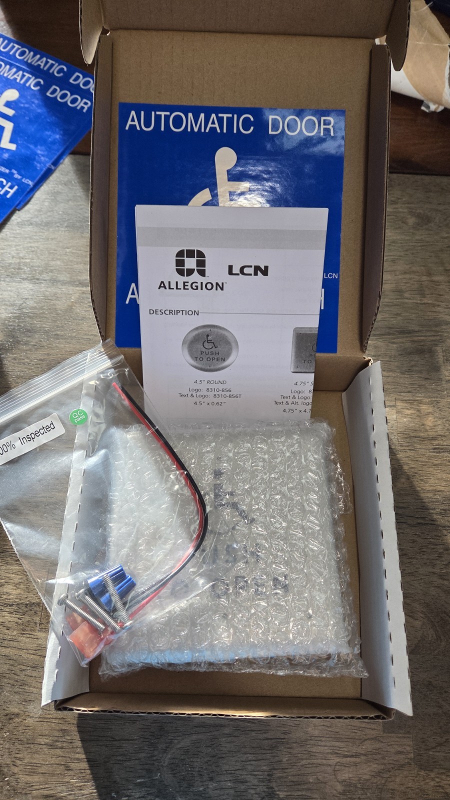 LCN 4.75″ Square Text & Logo Switch 8310-853T