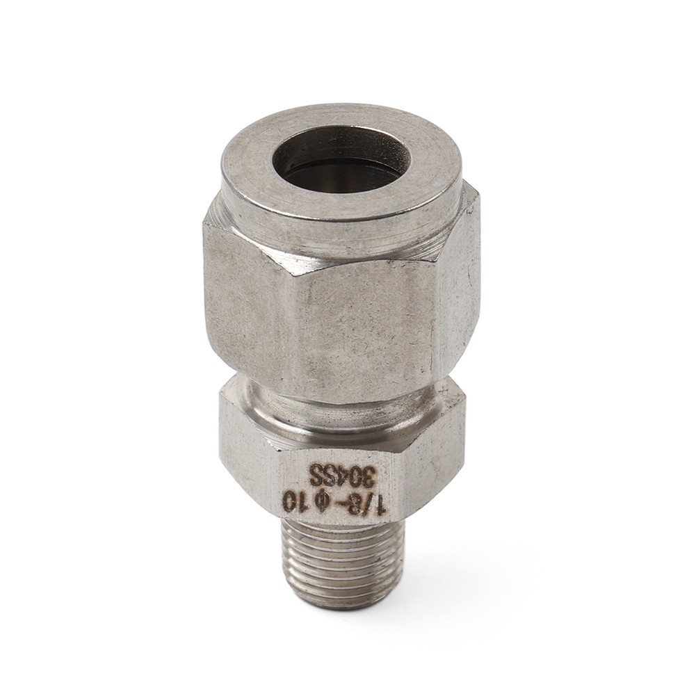 1pc Compression Tube Fitting 1/8 PT Male x 10mm OD Tube Stainless Steel