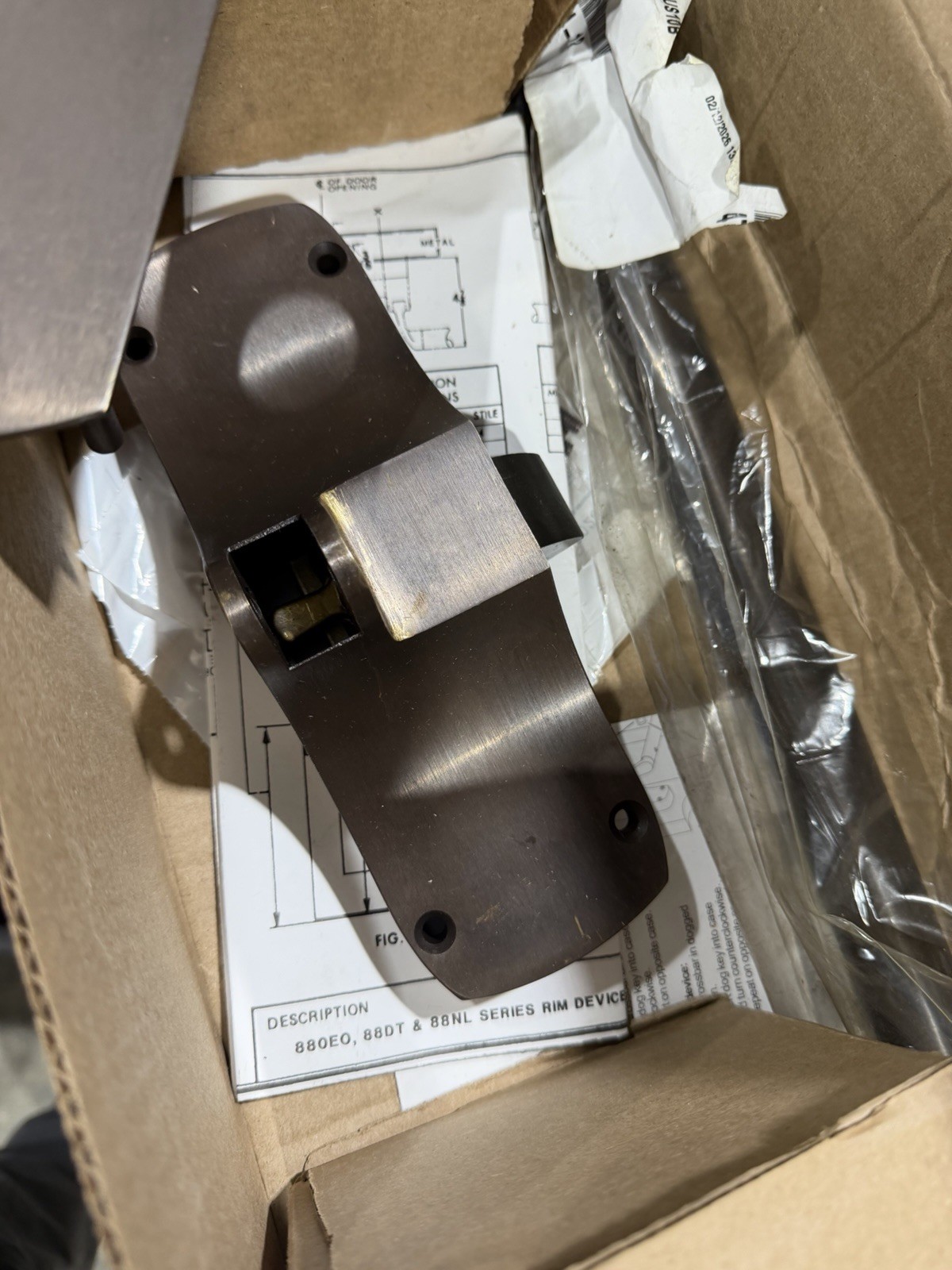 Von Duprin 88EO10B3 3 ft Rim Exit Device Push Bar, Oil-Rubbed Bronze