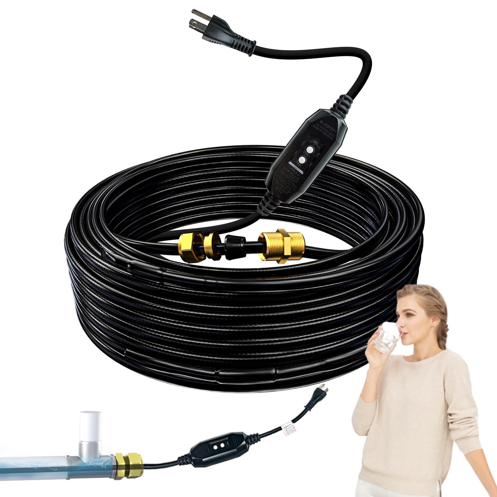 HEATIT Heating Cable for Drinking Water Supply NSF/ANSI/CAN 61 Certified Self…