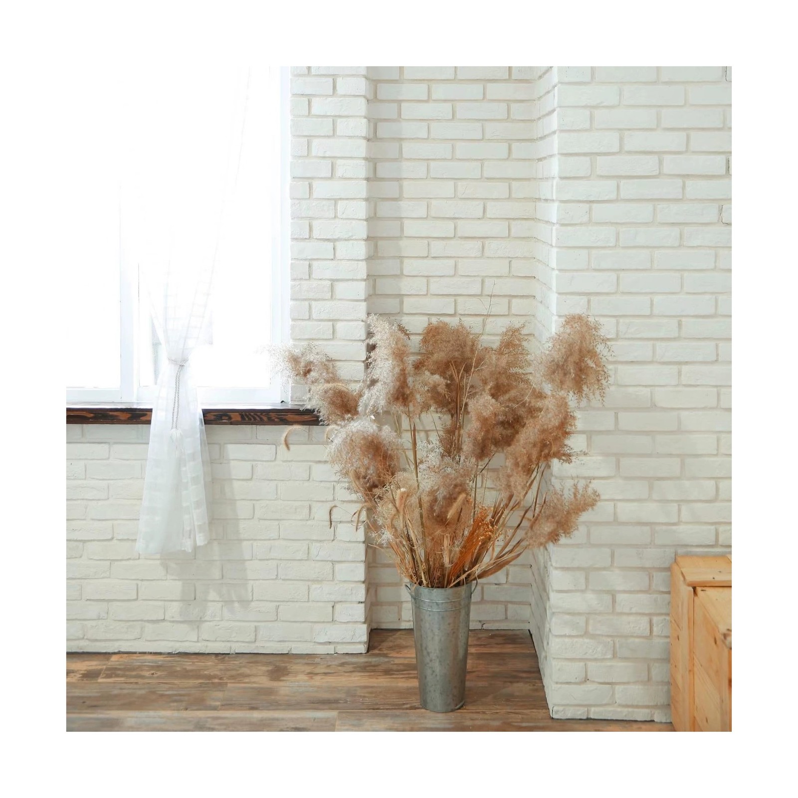 40 Pcs White Thin Brick Veneers, 2.4″ x 7.9″ Wall Brick, 3D Faux Brick for Ki…