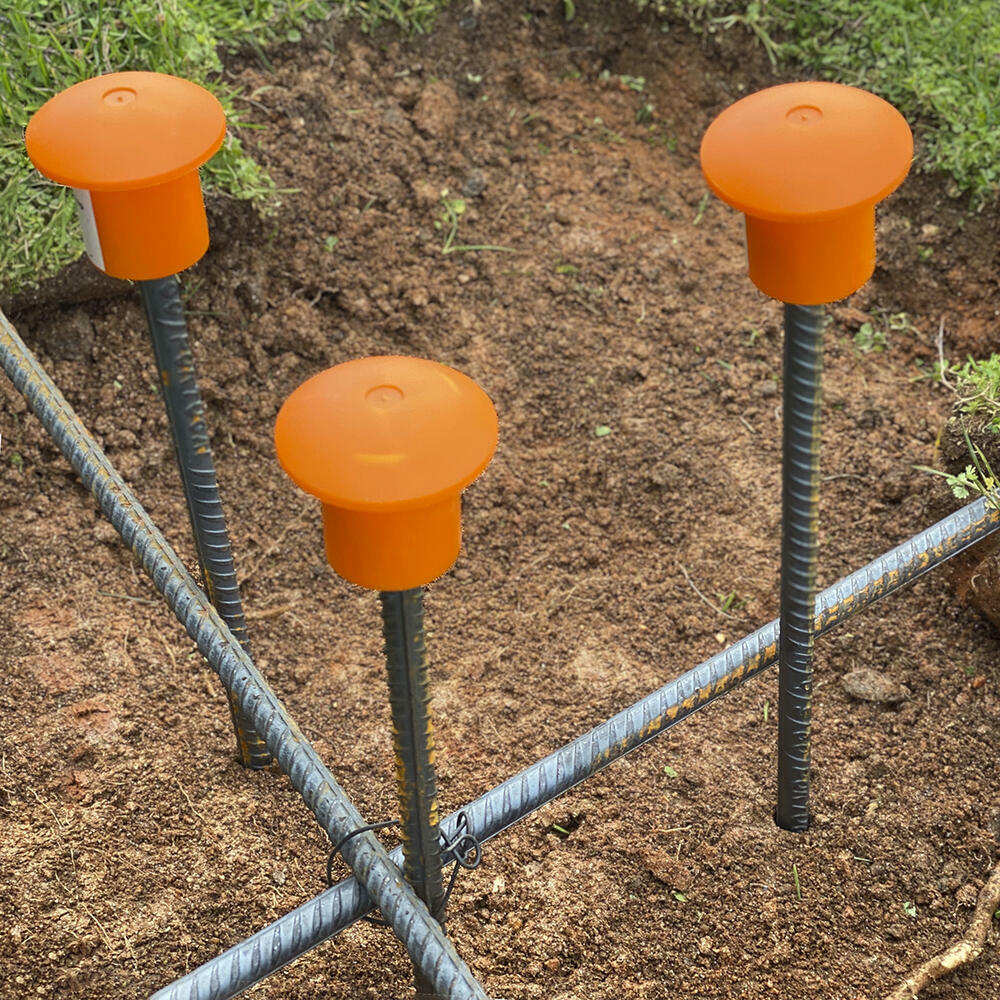 Bright Orange Rebar Safety Cap for #3 to #9 Rebar – 6 pack