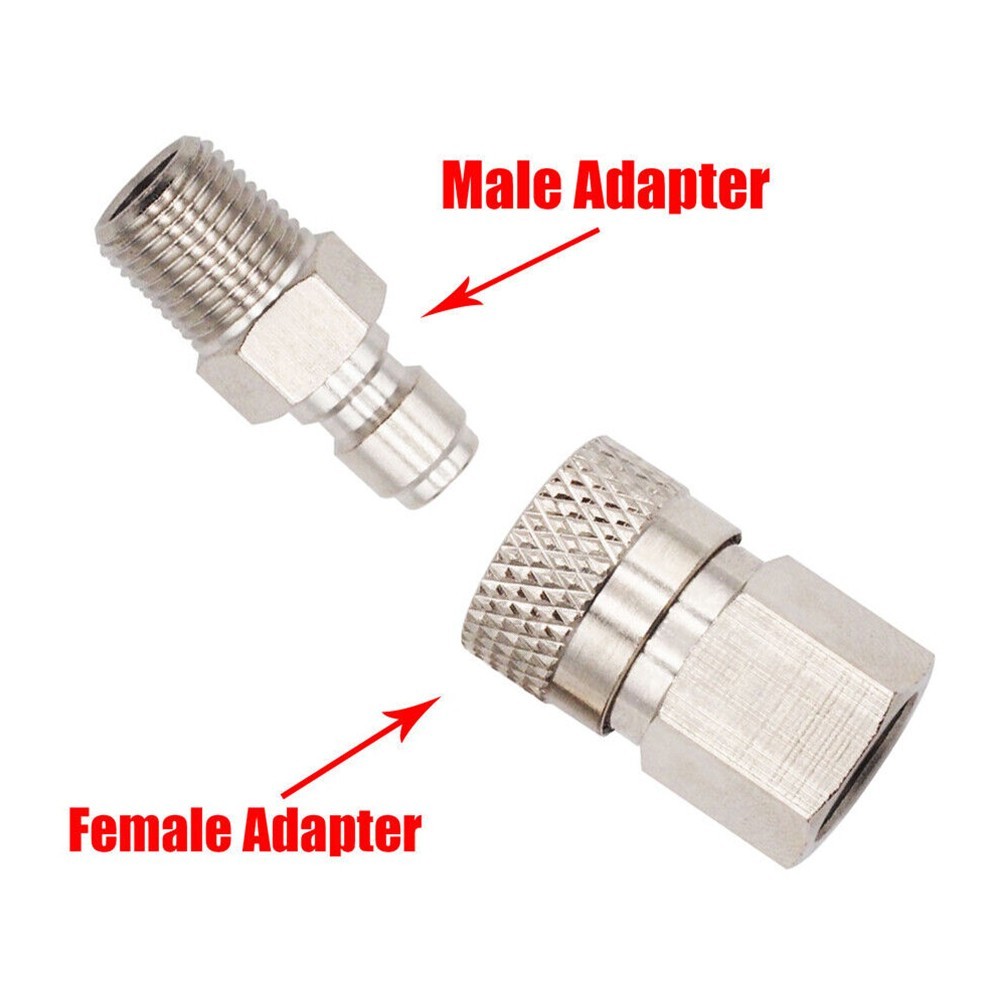 8mm Quick Disconnect Connector Male and Female Set for 1/8 NPT Air Pipe Systems