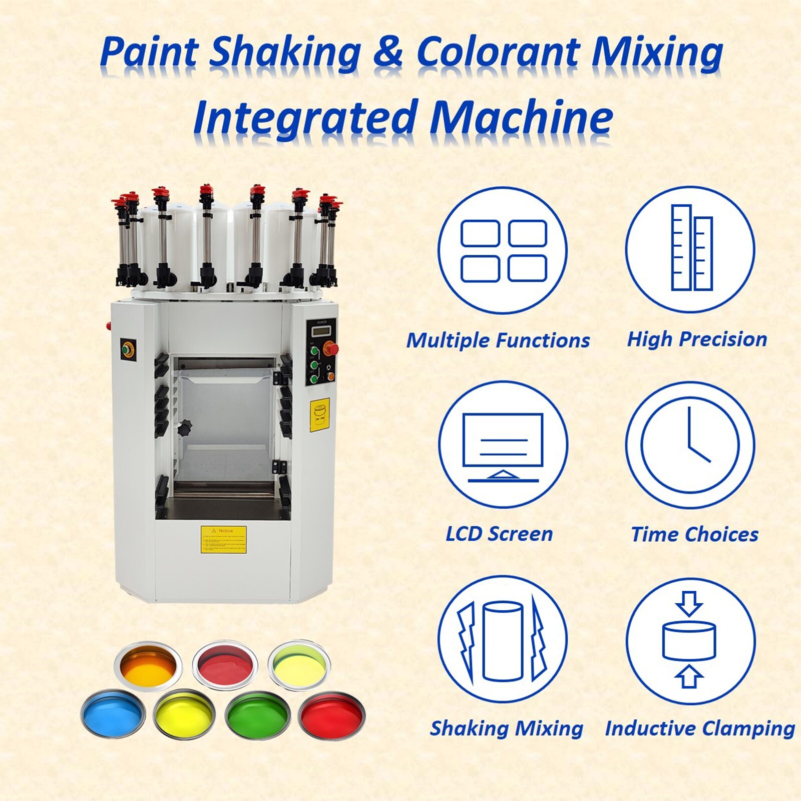 Automatic Paint Shaker Mixer Oil Paint Colorant Dispenser Integrated Machine 16p