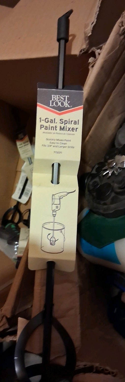 Best Look 1 Gal. Steel Spiral Paint Mixer SM1-DIB Best Look SM1-DIB
