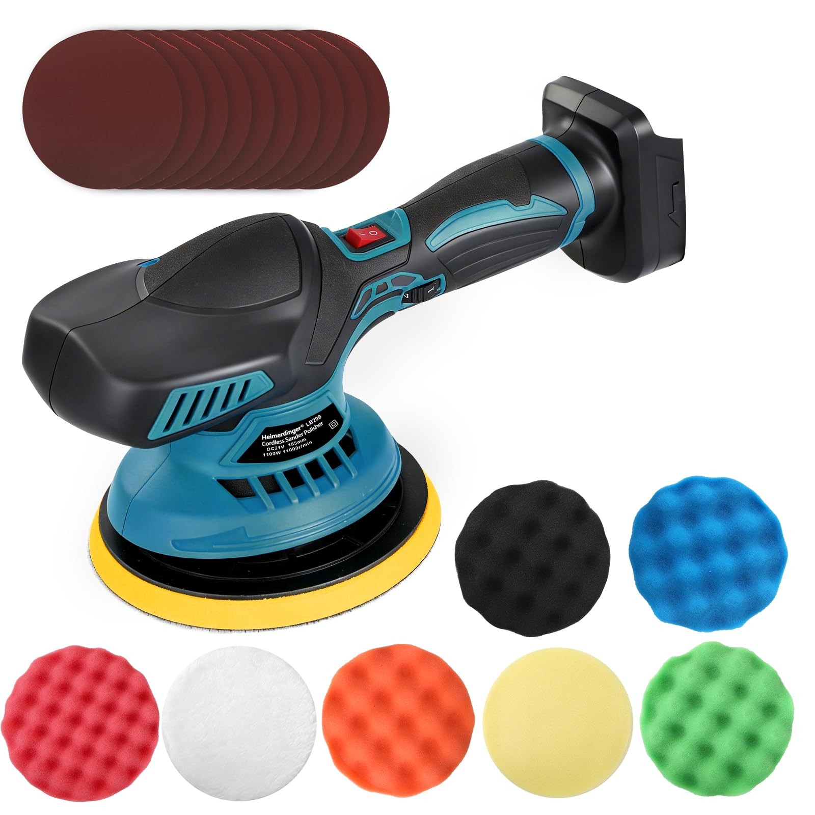 Cordless Car Polisher Kit Compatible with Makita 18V Battery 6 Inch Orbital B…